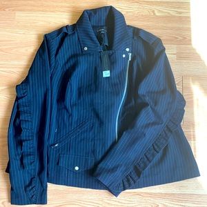 Lane Bryant size 24 Navy Motojacket